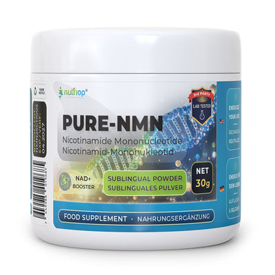 Nutriop Longevityยฎ PURE-NMN Nicotinamide Mononucleotide Extreme Potency sublingual powder -30 grams