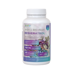 Nutriop® Resveratrol + Quercetin 700 mg – Základní kombinace pro dlouhověkost SIRT1 (60 kapslí)