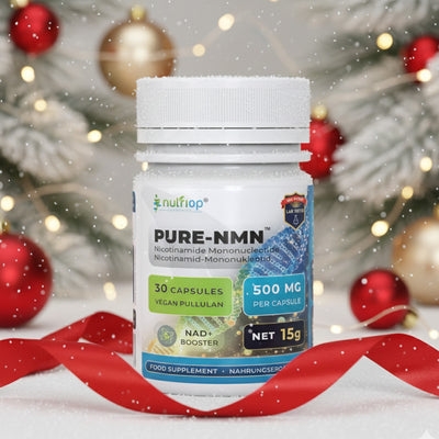 Nutriop Longevity® Pure-NMN Nicotinamide Mononucleotide Extreme Potency 500mg Capsules (x30) - 15 Grams