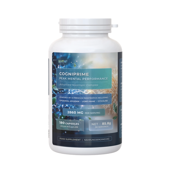 Bio-Enhanced Nutriop Longevity® COGNIPRIME® - 13 Premium Nootropics - 2860mg per serving (x30)