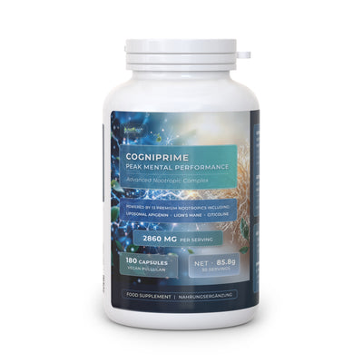 Bio-Enhanced Nutriop Longevityยฎ COGNIPRIMEยฎ - 13 Premium Nootropics - 2860mg per serving (x30)