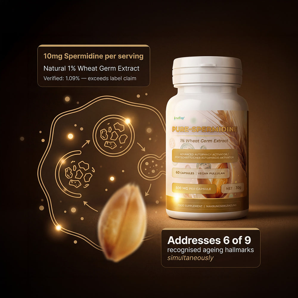 Nutriop® Pure Spermidine 10mg — Advanced Autophagy Activator (60 Capsules)