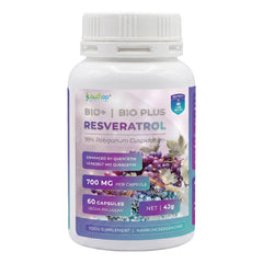 Nutriop® Resveratrol + Quercetin 700mg - Foundational SIRT1 Longevity Stack (60 Capsules)