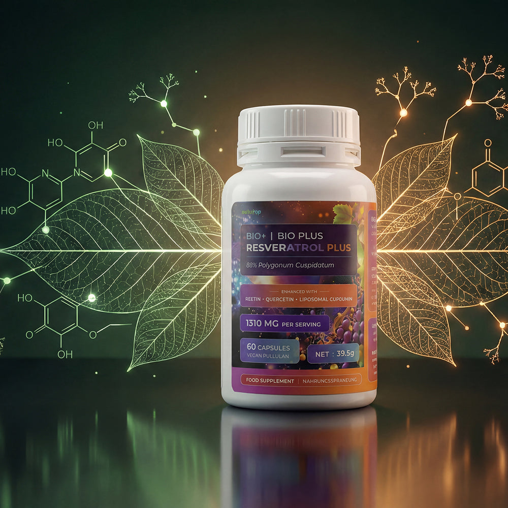 Bio-Enhanced Nutriop Longevity® Resveratrol PLUS with Pure Quercetin, Fisetin, Curcumin and Piperine - 1310mg per serving (x30)