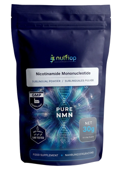 Nutriop® Pure NMN sublingvální prášek – přímý prekurzor NAD+ (30 g)