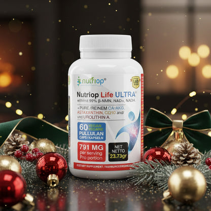 Bio-Enhanced Nutriop Longevity® Life ULTRA s NADH, NAD+, CQ10, ASTAXANTHINEM a CA-AKG - 791 mg na porci (x30)