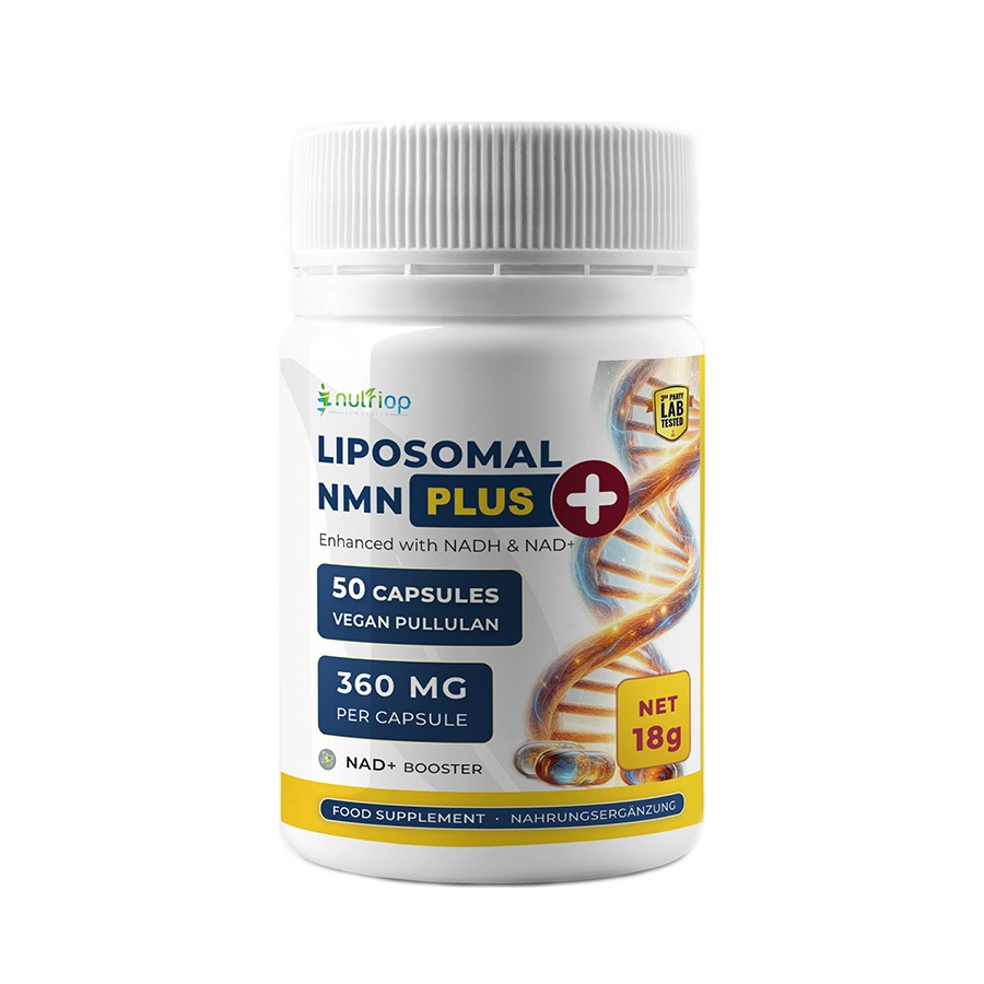 Nutriop® Max Strength Liposomal NMN PLUS+: Zaawansowany kompleks NAD+ o zwiększonej przyswajalności (50 kapsułek)