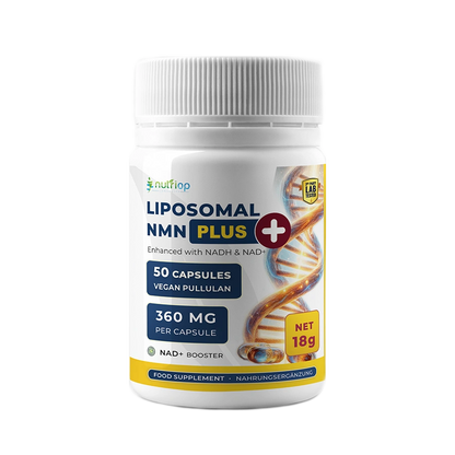 Nutriop® Max Strength Liposomal NMN PLUS+: Zaawansowany kompleks NAD+ o zwiększonej przyswajalności (50 kapsułek)
