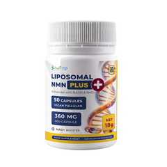 Nutriop® Max Strength Liposomal NMN PLUS+: Pokročilý komplex NAD+ pro lepší vstřebávání (50 kapslí)
