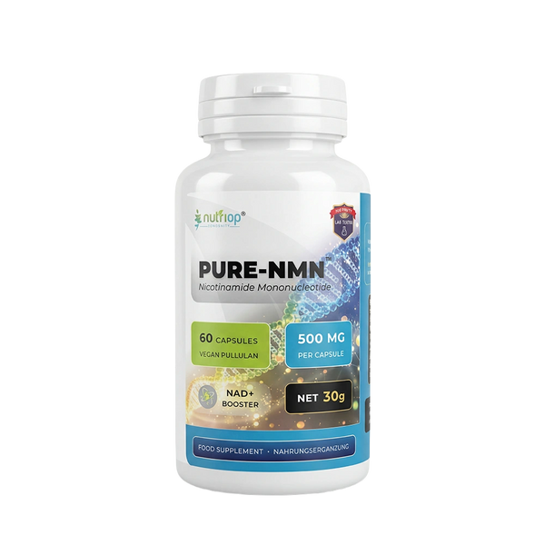 Nutriop Longevity® Pure-NMN Nicotinamidă Mononucleotidă Potență extremă 500mg Capsule (x60) - 30 Grame