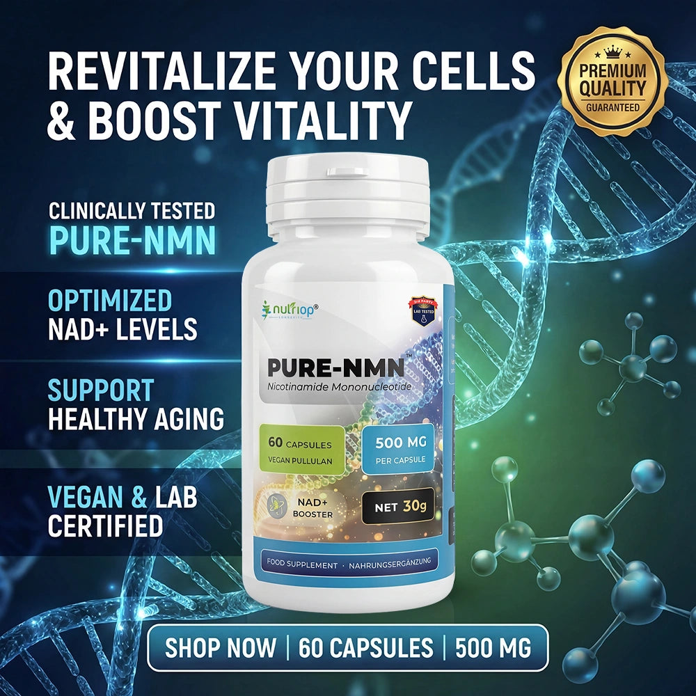 Nutriop® Pure-NMN 500mg - Advanced NAD+ Precursor (60 Capsules)