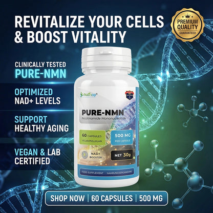 Nutriop® Pure-NMN 500mg - Advanced NAD+ Precursor (60 Capsules)