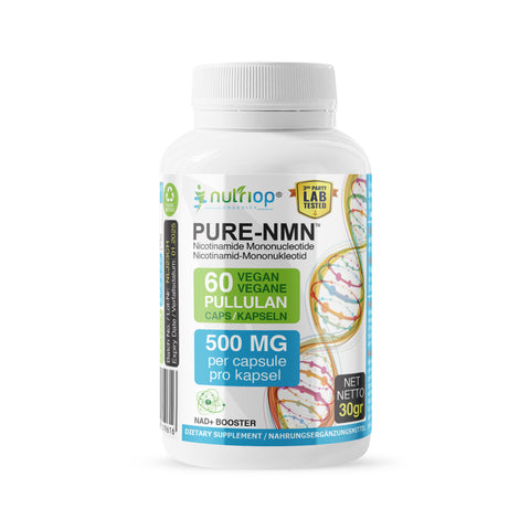 Image of Nutriop Longevity® Pure-NMN Nicotinamid-Mononukleotid Extreme Potenz 500mg Kapseln (x60) - 30 Gramm