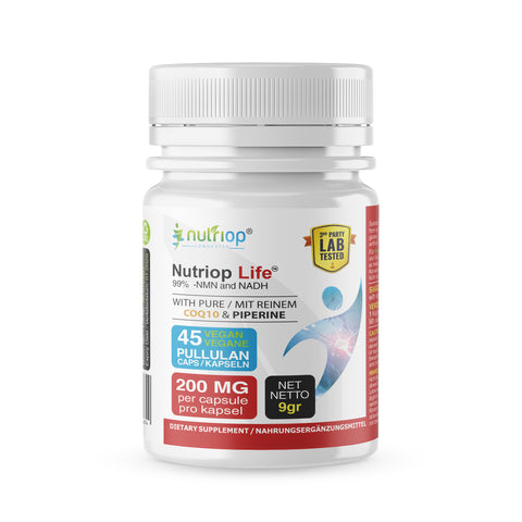 Image of Bio-Enhanced Nutriop Longevity® Vita con NADH, NMN e CQ10 - Extra Forte - 45 capsule