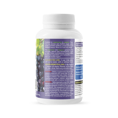 Image of Bio-Enhanced Nutriop Longevity® Resvératrol avec Pure Quercétine - Capsules de 700mg (x60)