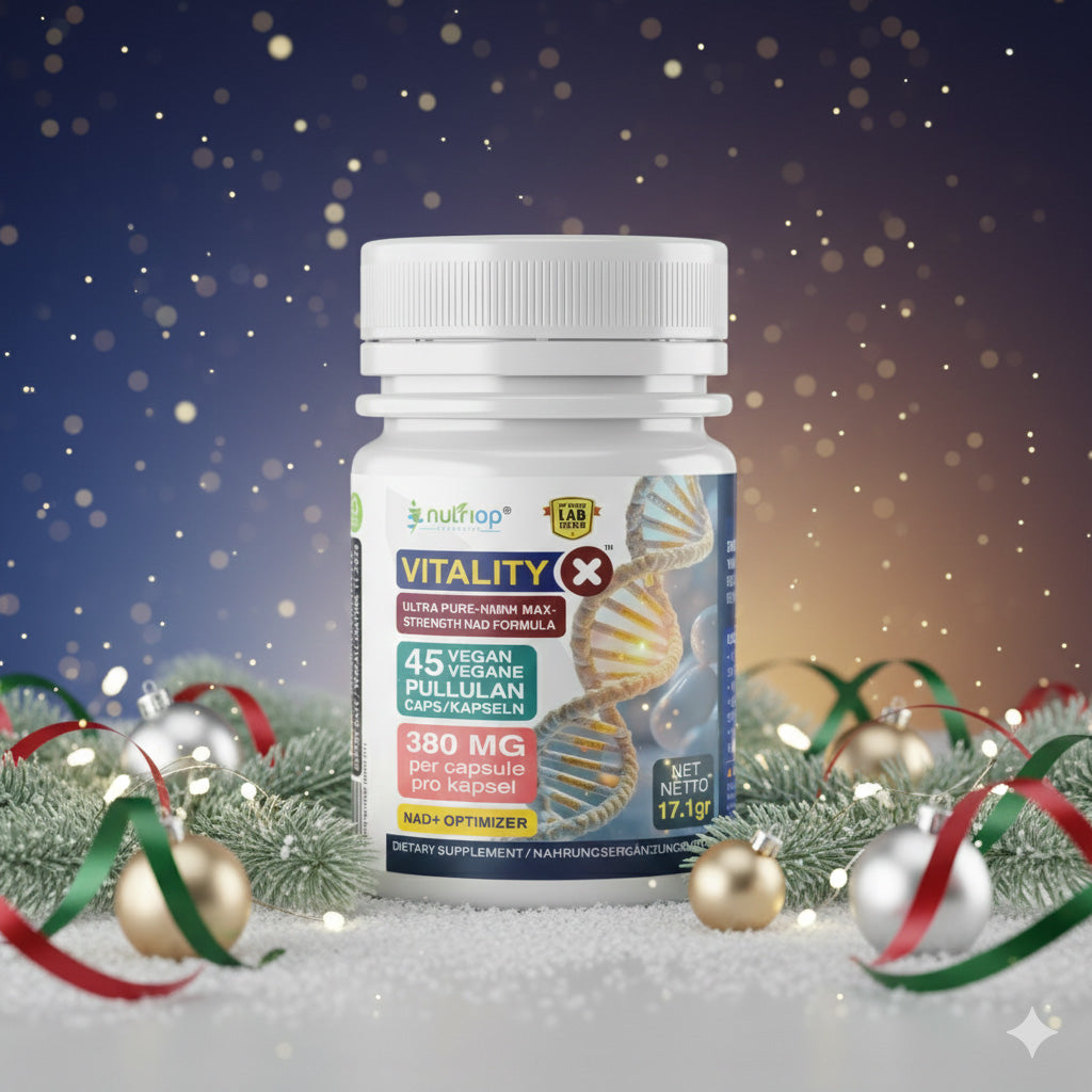 Nutriop Longevity® Vitality-X™ Ultra Pure-NMNH Max-Strength NAD+ Formula | 380mg x 45 Longevity Capsules | 17.10g