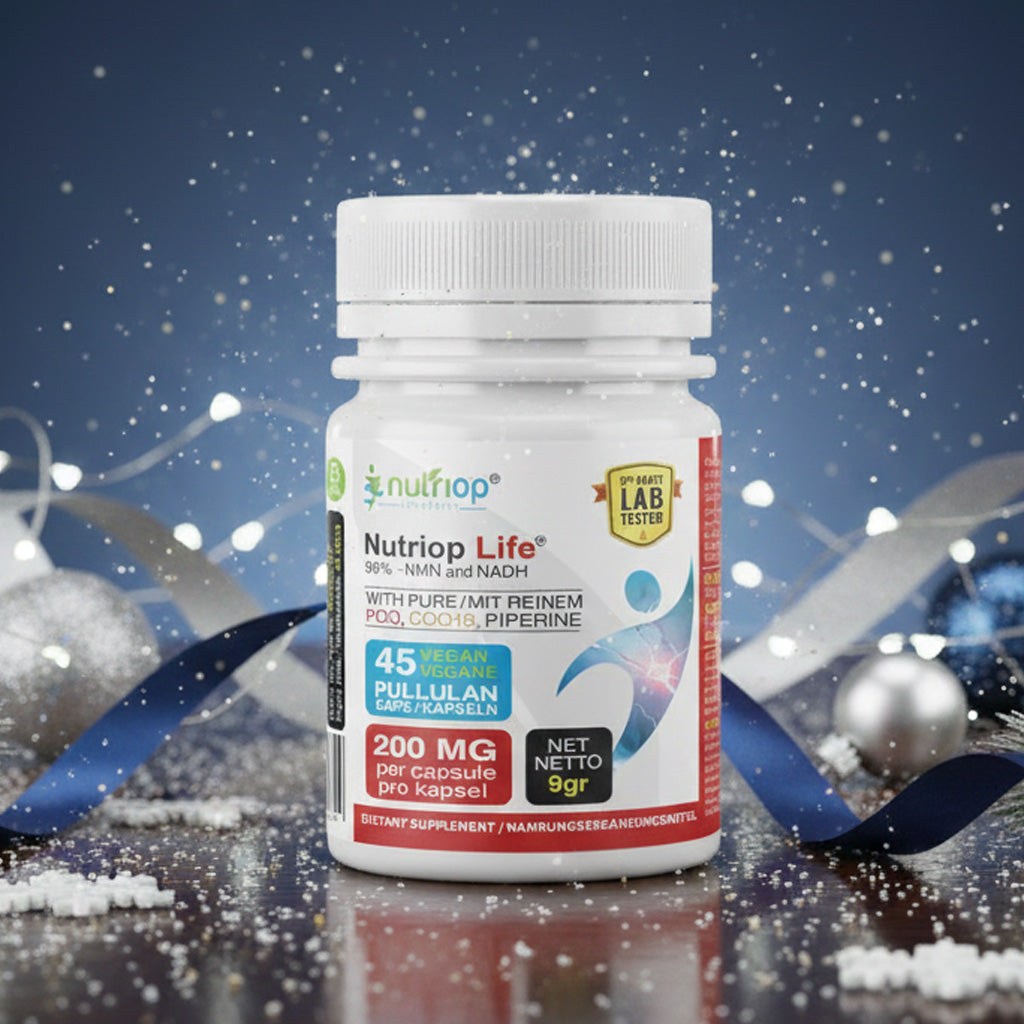 Bio-Enhanced Nutriop Longevity® Vida com NADH, NMN e CQ10 - Extra Forte - 45 cápsulas