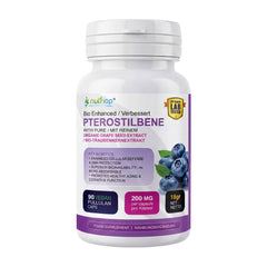 Nutriop® Pterostilbene Extreme + Grape Seed Extract — High-Absorption SIRT1 Activator (90 Capsules)