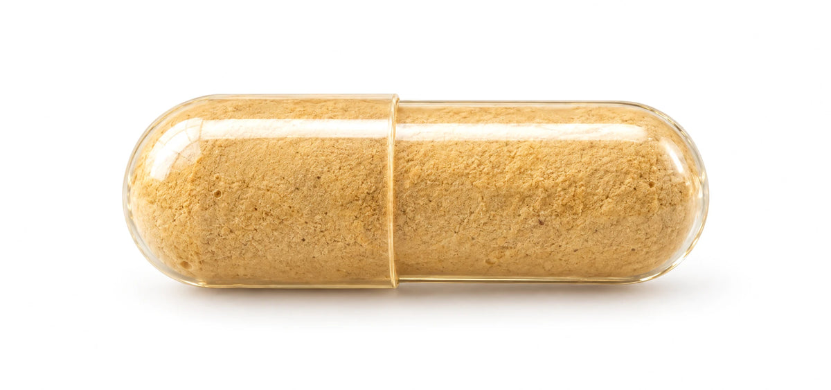 Size 0 · clear pullulan shell · wheat germ extract, nothing else