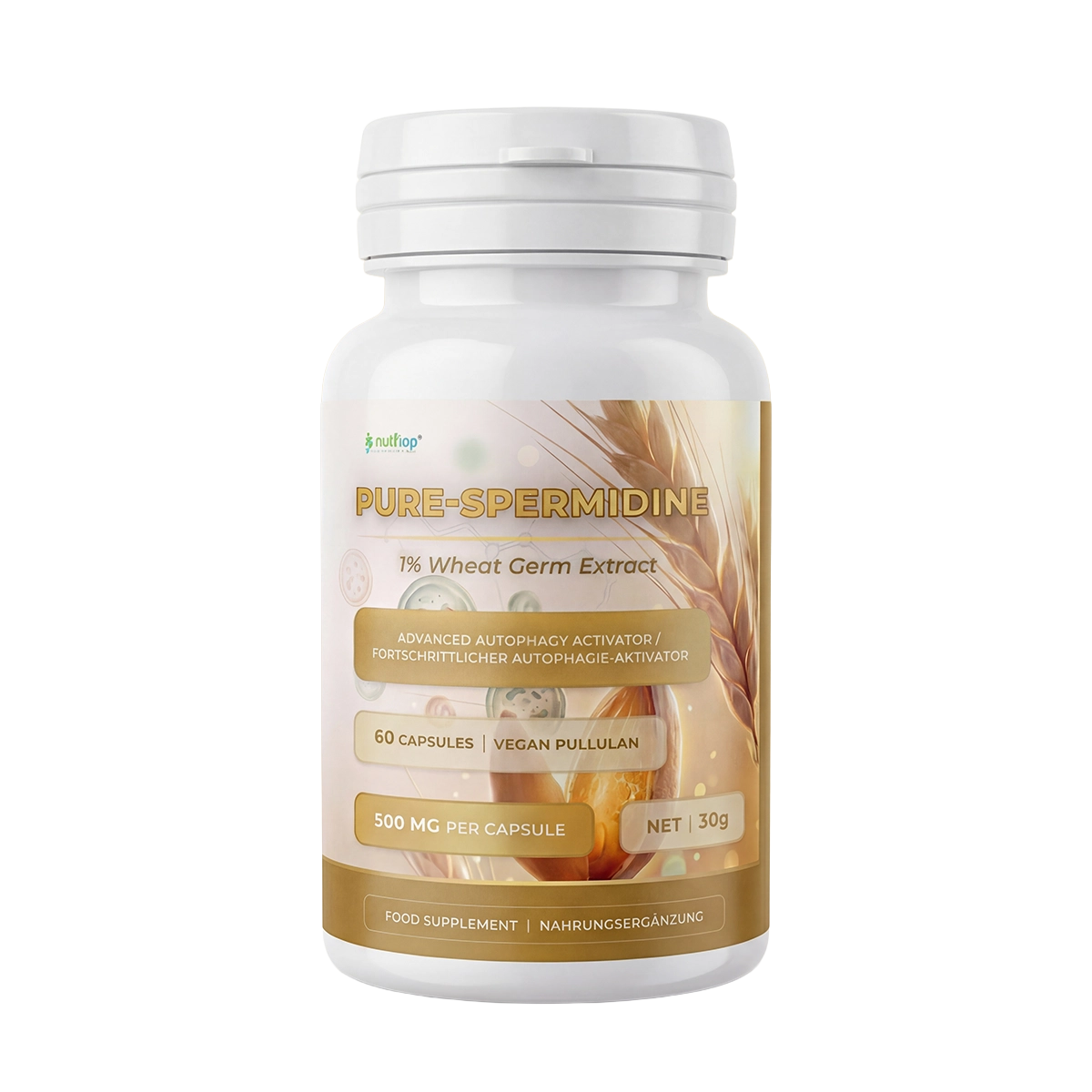 Nutriop® Pure Spermidine 10 mg — Geavanceerde autofagie-activator (60 capsules)