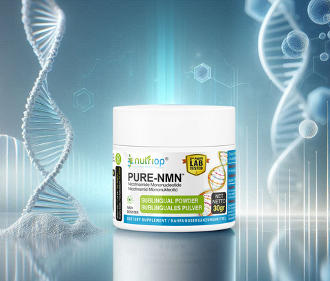 Image of Nutriop Longevity® PURE-NMN Νικοτιναμίδιο Μονονουκλεοτίδιο Υπέρτατης Ισχύος υπογλώσσια σκόνη -30 γραμμάρια