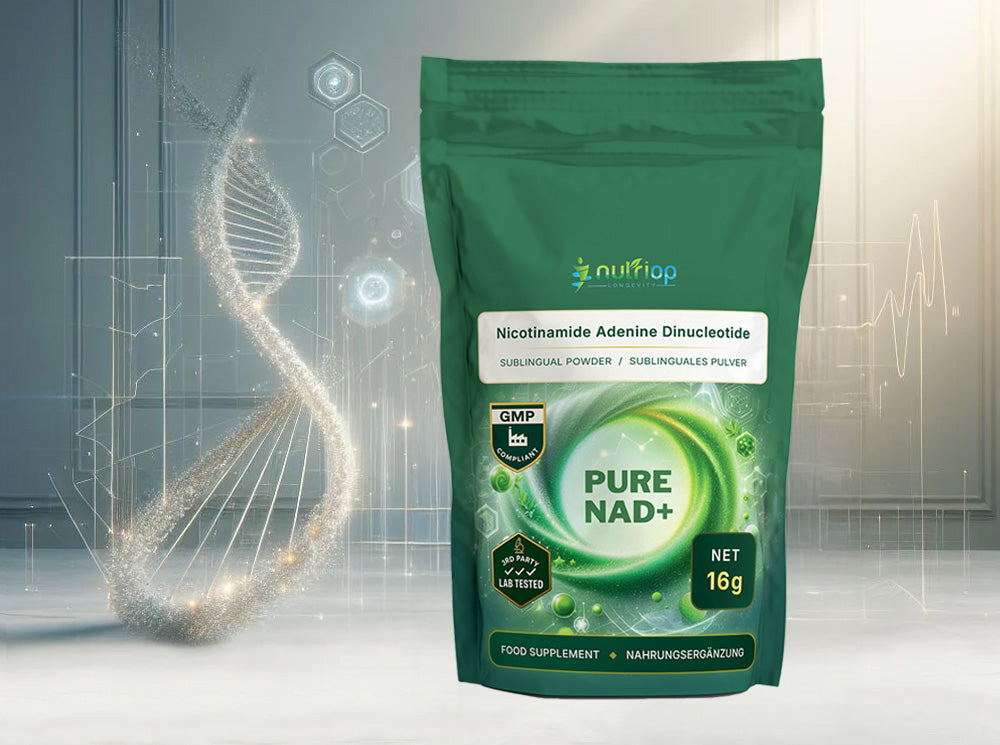 Nutriop Longevity® PURE-NAD+, Nicotinamide Adenine Dinucleotide - Extreme Potency sublingual powder -16 grams