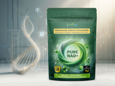 Image of Nutriop Longevity® PURE-NAD+, Nicotinamide Adénine Dinucléotide - Poudre sublinguale à puissance extrême - 16 grammes