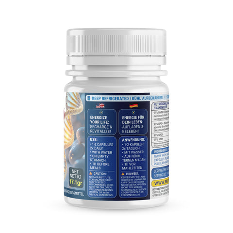 Image of Nutriop Longevity® Vitality-X™ Ultra Pure-NMNH Max-Strength NAD+ Formula | 380 mg x 45 Longevity Capsules | 17,10g