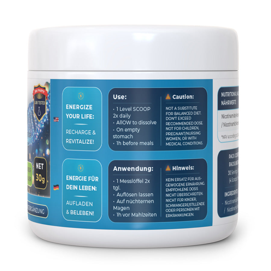 Nutriop Longevity® PURE-NMN Nicotinamide Mononucleotide Extreme Potency sublingual powder -30 grams