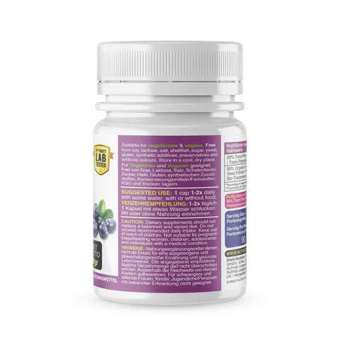 Image of Nutriop Longevity® Pterostilbene Extreme com Extrato de Semente de Uva Orgânico Puro a 100% - Cápsulas de 100mg (x90)