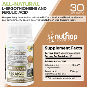 Bio Fermentado Nutriop Longevity® ERGO-SUPREME - 10 mg por porción - 30 porciones